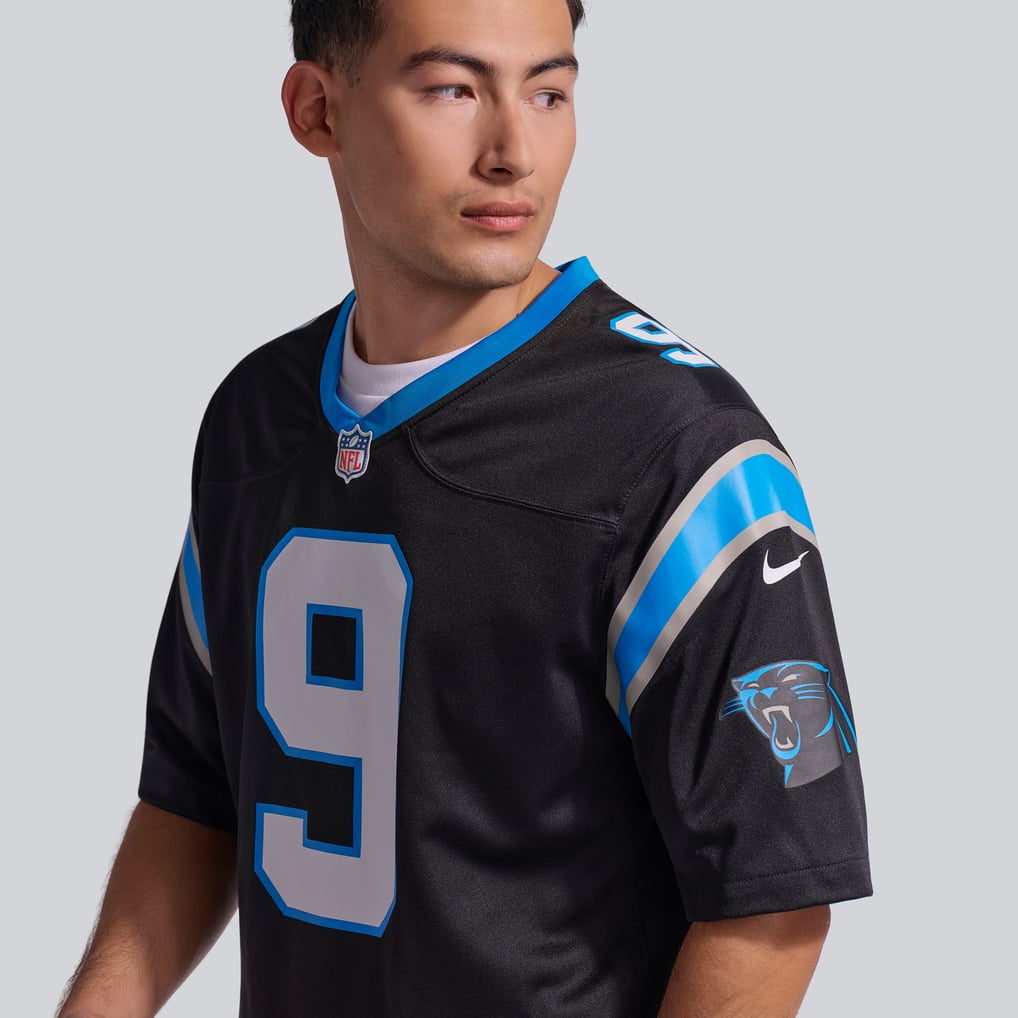 Men's Carolina Panthers Bryce Young Black Team Game Jersey