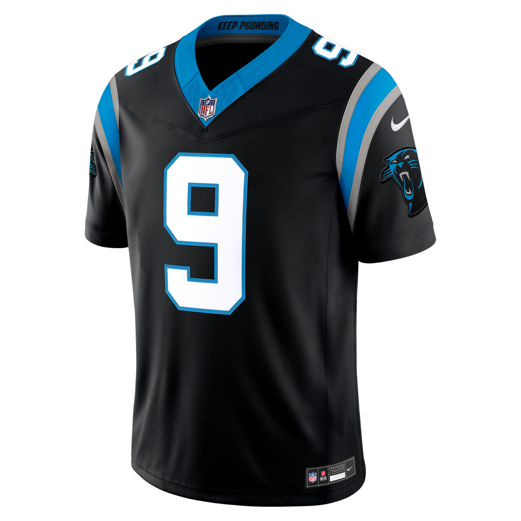 Men's Carolina Panthers Bryce Young Black Team Vapor F.U.S.E. Stitched Limited Jersey