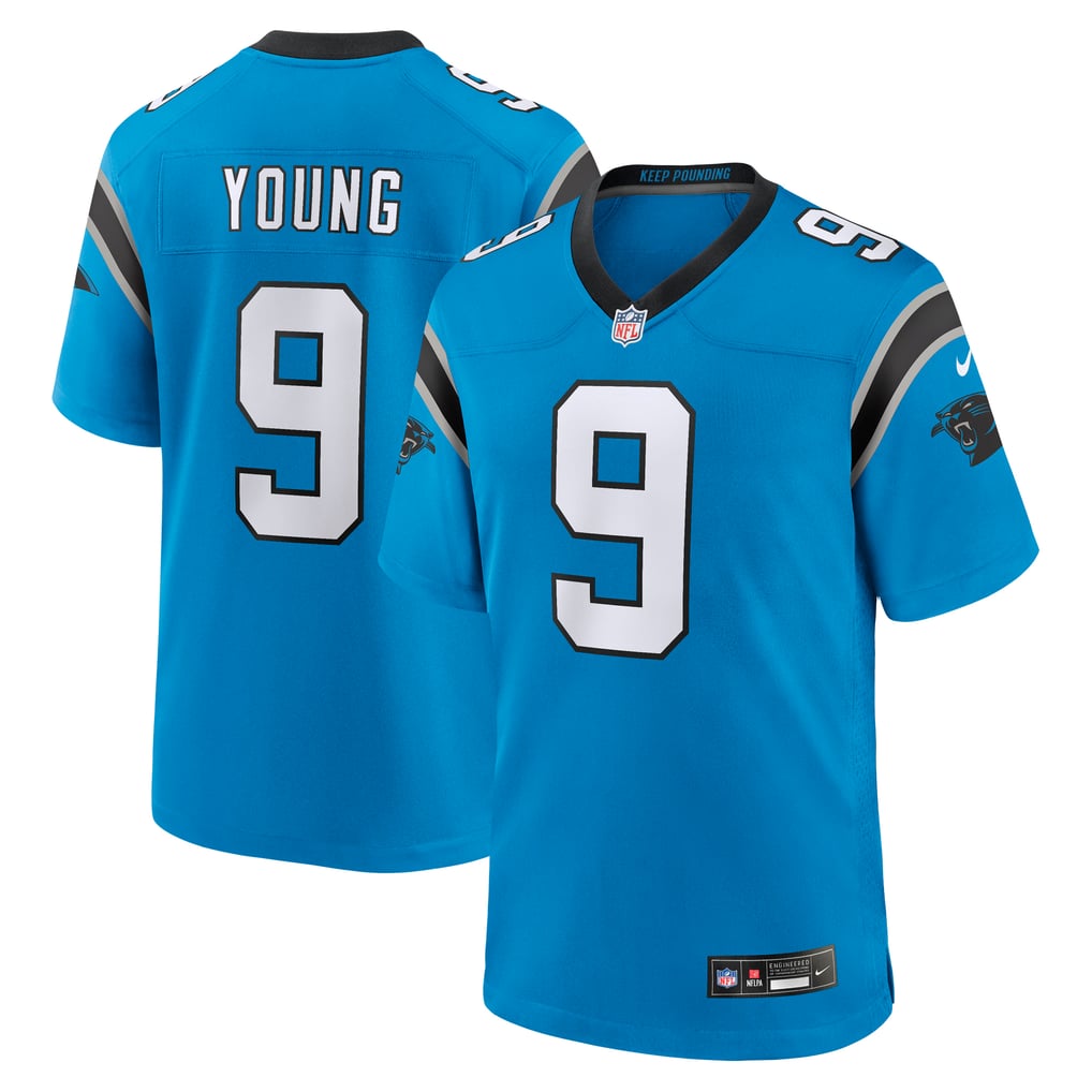 Men's Carolina Panthers Bryce Young Blue Alternate Game Jersey