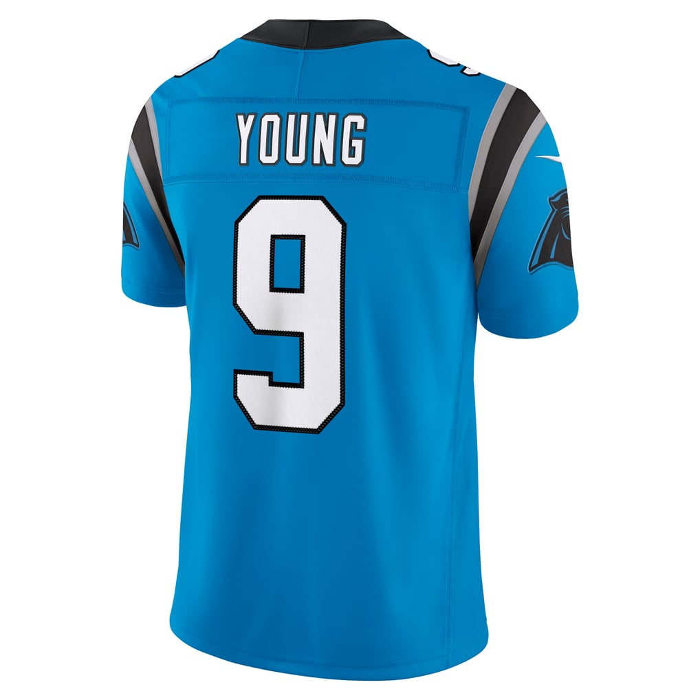Men's Carolina Panthers Bryce Young Blue Alternate Vapor F.U.S.E. Stitched Limited Jersey