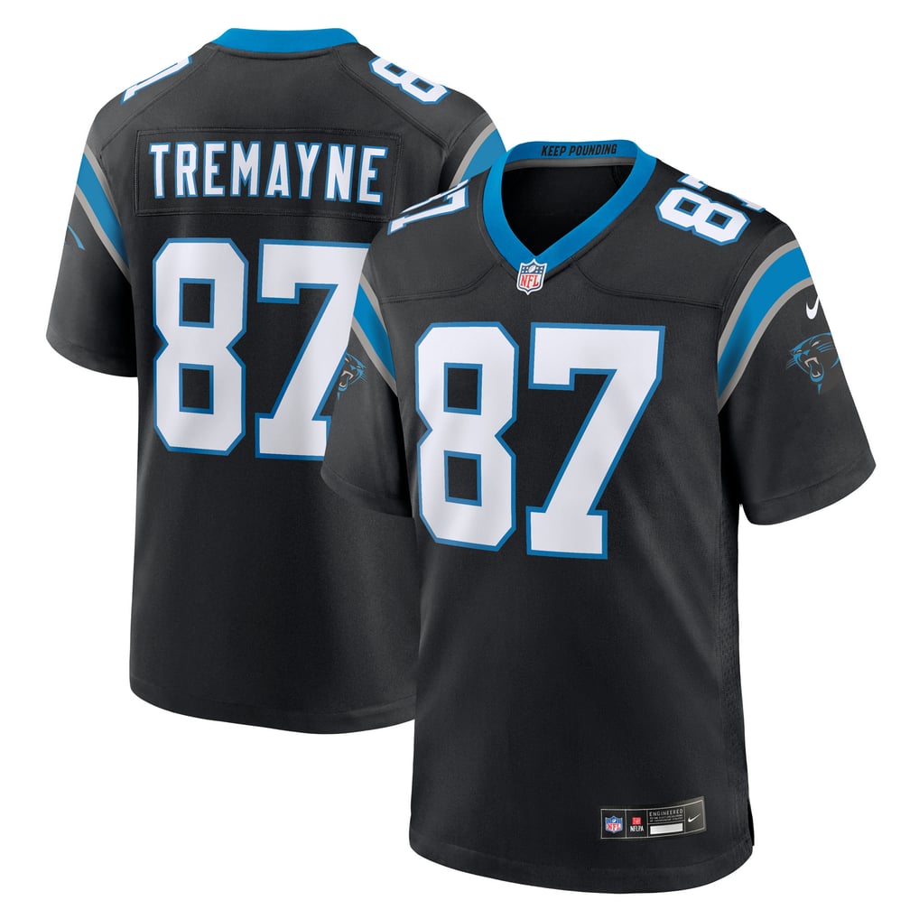 Men's Carolina Panthers Brycen Tremayne Black Team Game Jersey