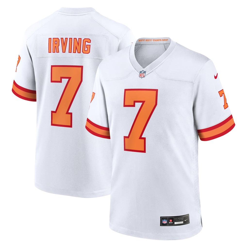 Men's '76 Tampa Bay Buccaneers Bucky Irving White Game Jersey