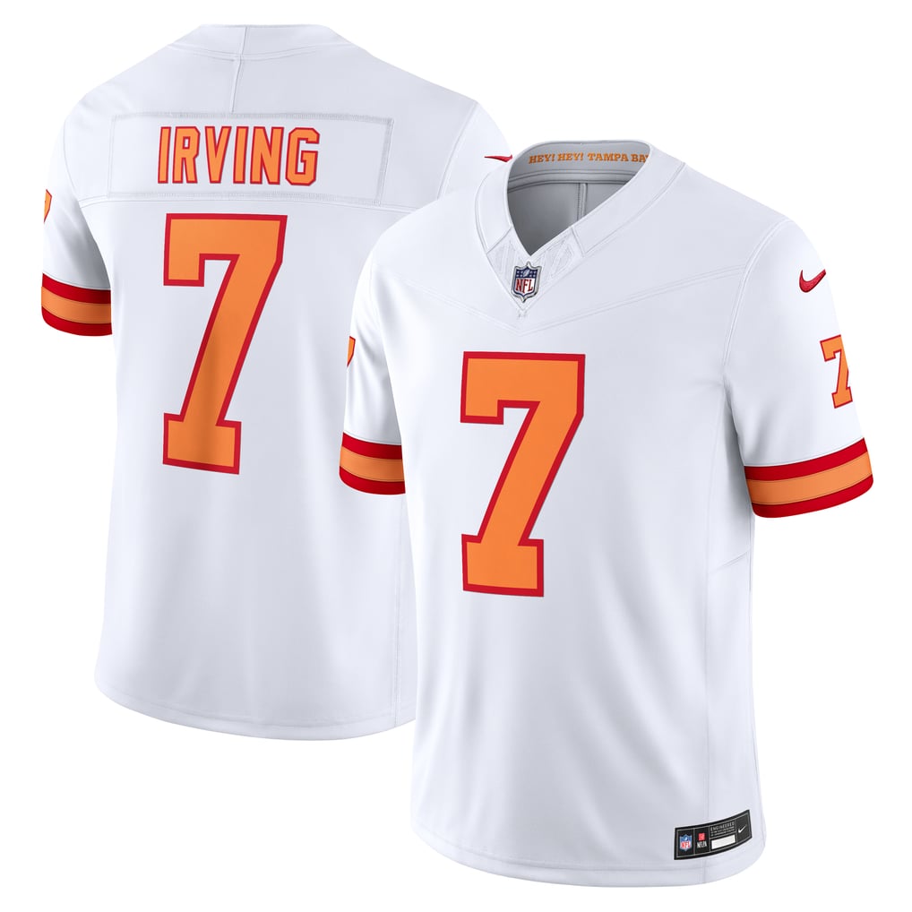 Men's '76 Tampa Bay Buccaneers Bucky Irving White Vapor F.U.S.E. Player Limited Jersey