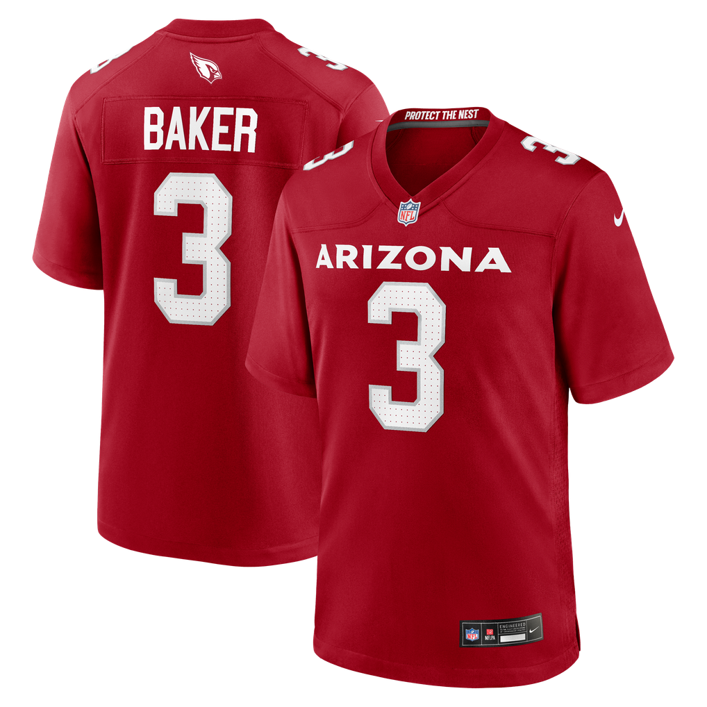Men's Arizona Cardinals Budda Baker Cardinal Game Player Jersey