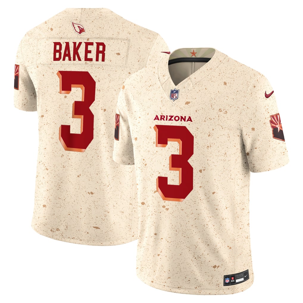 Men's Arizona Cardinals Budda Baker Natural Rivalries Collection Stitched Limited Jersey