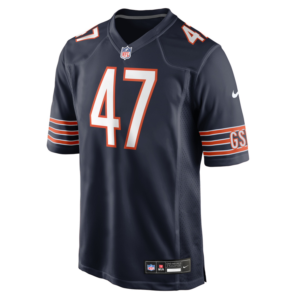 Men's Chicago Bears Buddy Johnson Navy Team Game Jersey