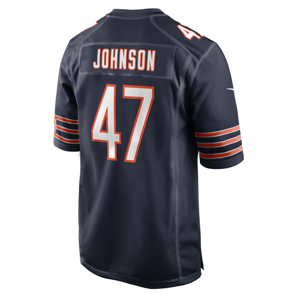 Men's Chicago Bears Buddy Johnson Navy Team Game Jersey