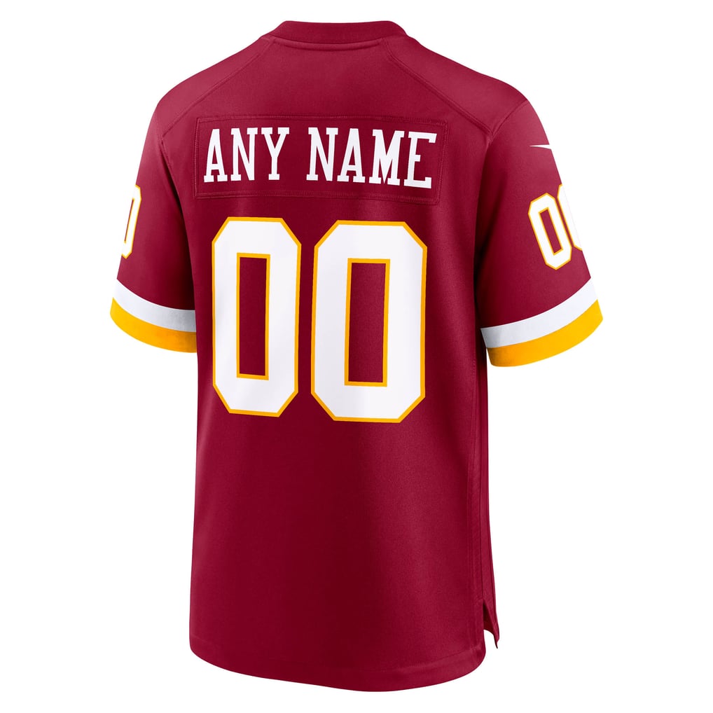 Men's Washington Commanders Burgundy Custom Game Jersey