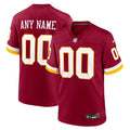 Men's Washington Commanders Burgundy Custom Game Jersey