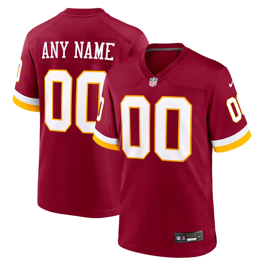 Men's Washington Commanders Burgundy Custom Game Jersey