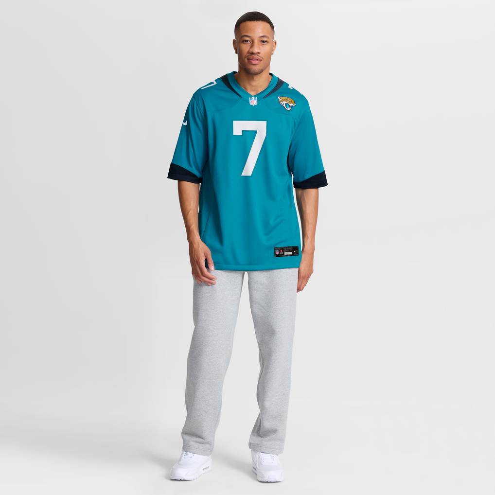 Men's Jacksonville Jaguars Byron Leftwich Teal Retired Player Game Jersey