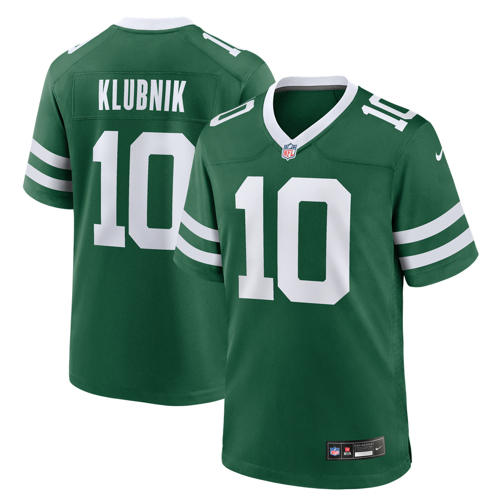 Men's New York Jets Cade Klubnik Legacy Green Team Game Jersey