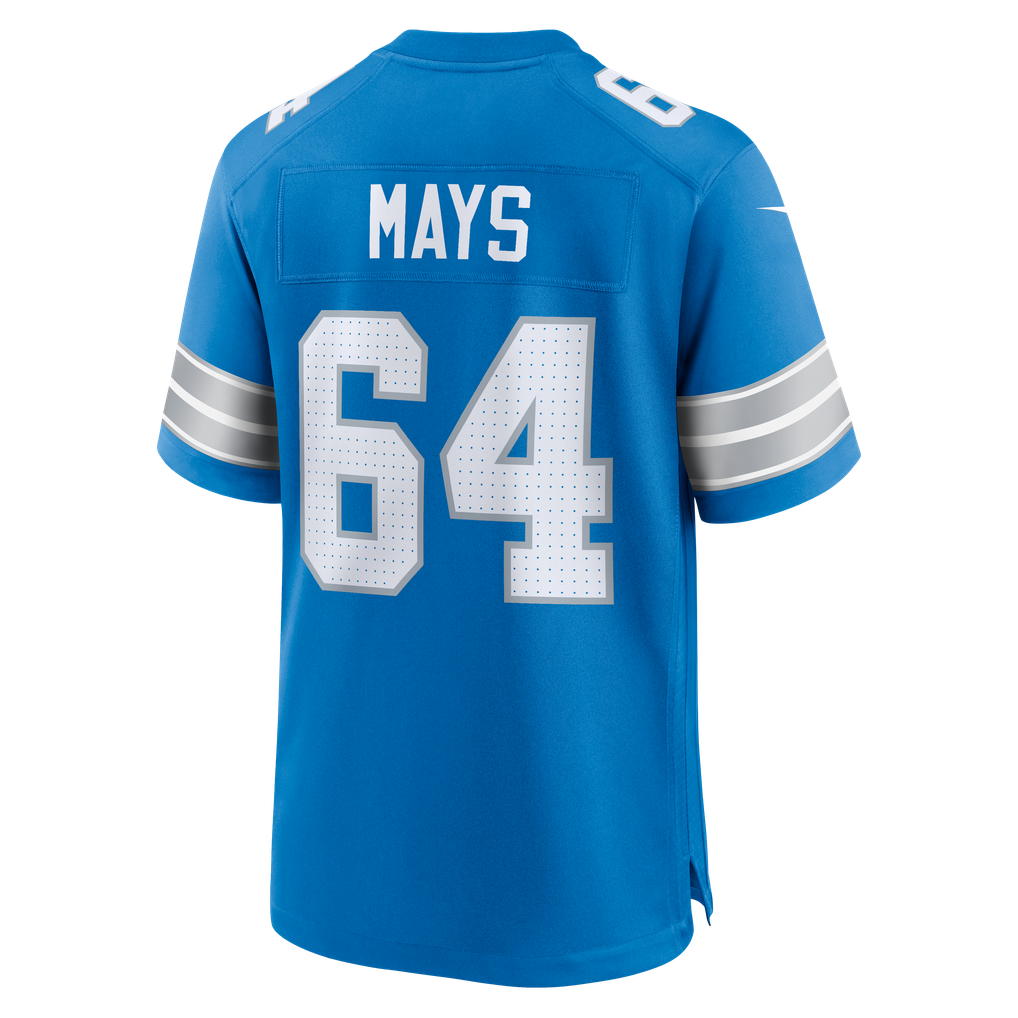 Men's Detroit Lions Cade Mays Blue Team Game Jersey