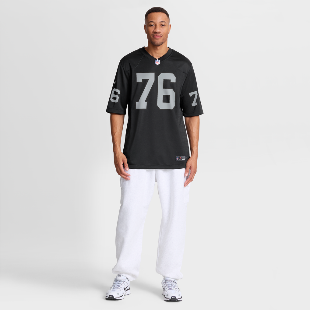 Men's Las Vegas Raiders Caleb Rogers Black Team Game Jersey