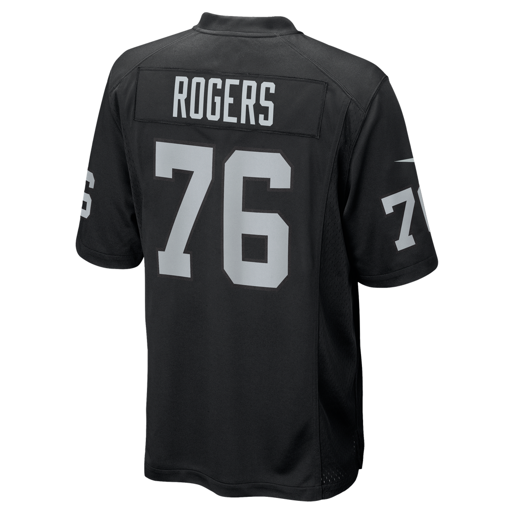 Men's Las Vegas Raiders Caleb Rogers Black Team Game Jersey