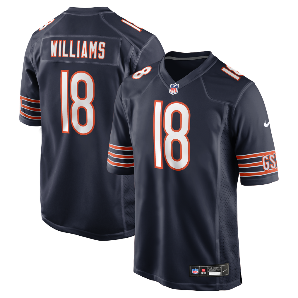 Men's Chicago Bears Caleb Williams Navy Player Game Jersey