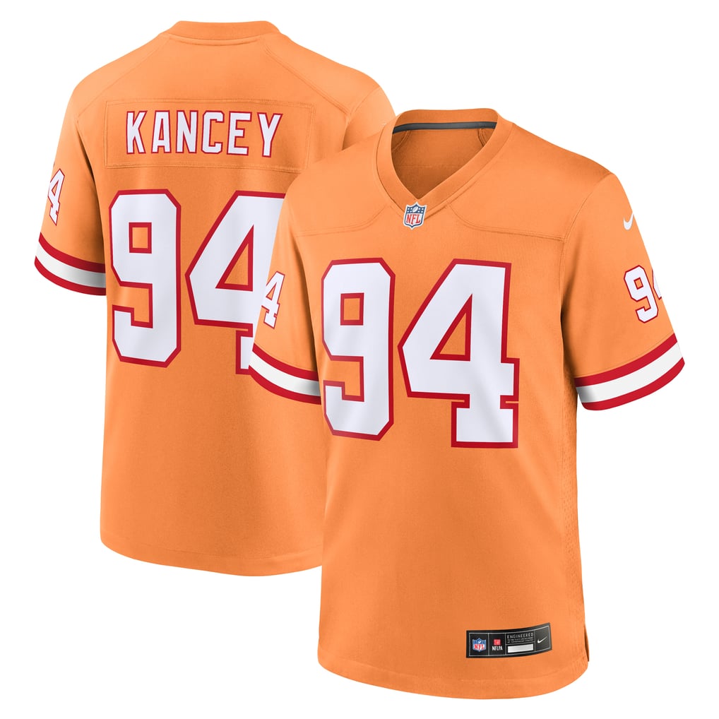Men's Tampa Bay Buccaneers Calijah Kancey Orange Alternate Game Jersey