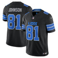 Men's Detroit Lions Calvin Johnson Black Alternate Vapor F.U.S.E. Stitched Retired Limited Jersey