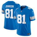 Men's Detroit Lions Calvin Johnson Blue Vapor F.U.S.E. Stitched Retired Limited Jersey