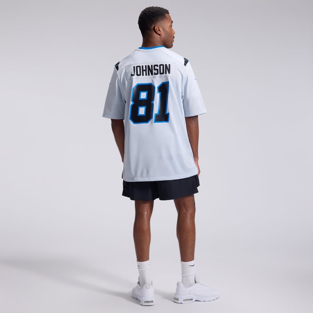 Men's Detroit Lions Calvin Johnson Silver 2026 Rivalries Collection Game Jersey