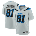 Men's Detroit Lions Calvin Johnson Silver 2026 Rivalries Collection Game Jersey