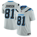 Men's Detroit Lions Calvin Johnson Silver 2026 Rivalries Collection Stitched Limited Jersey