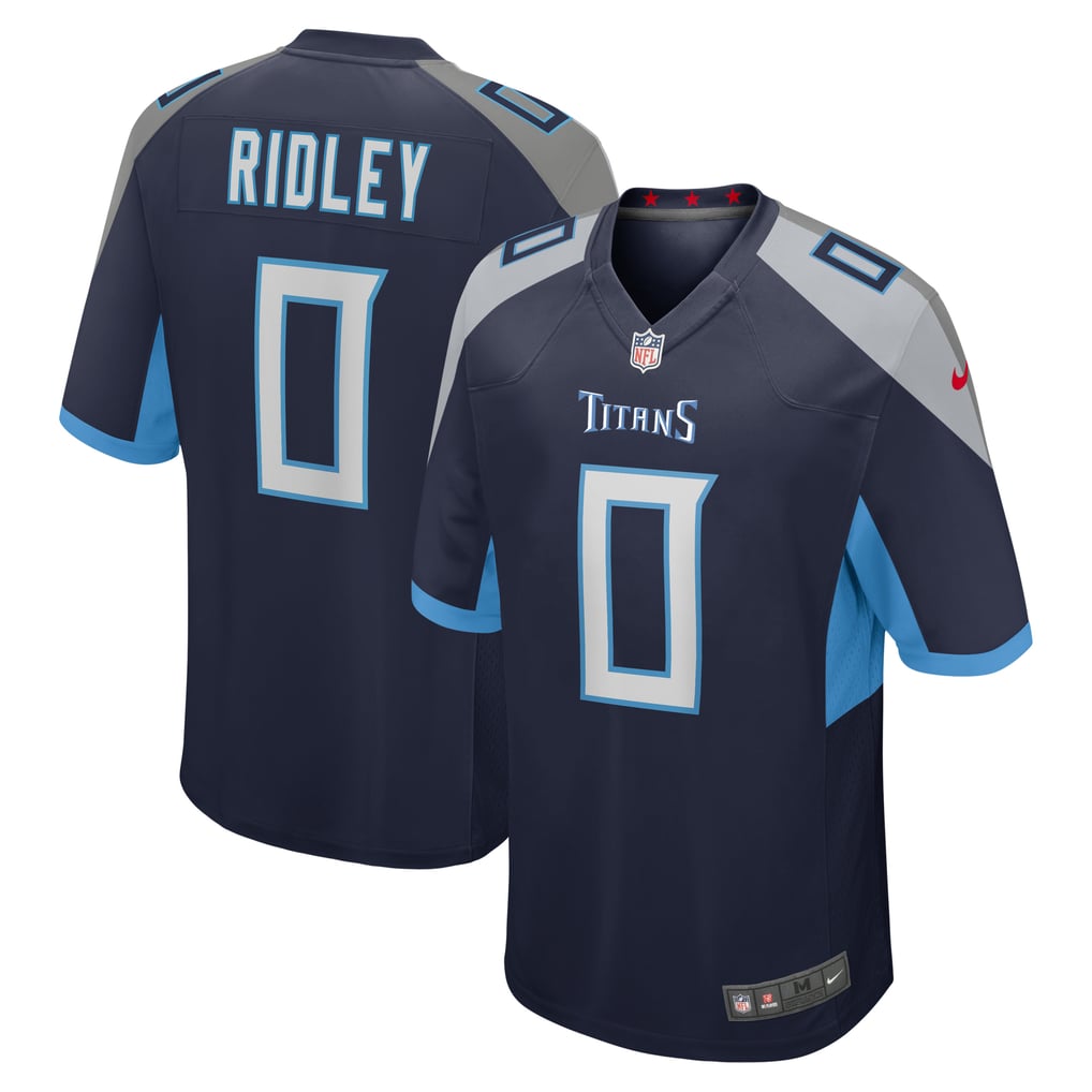 Men's Tennessee Titans Calvin Ridley Navy Game Player Jersey