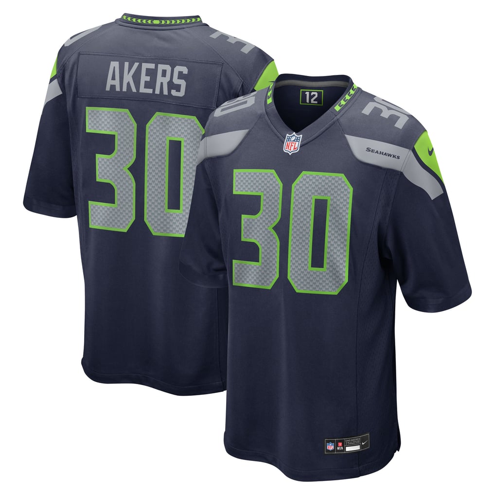 Men's Seattle Seahawks Cam Akers College Navy Team Game Jersey