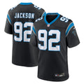 Men's Carolina Panthers Cam Jackson Black Team Game Jersey