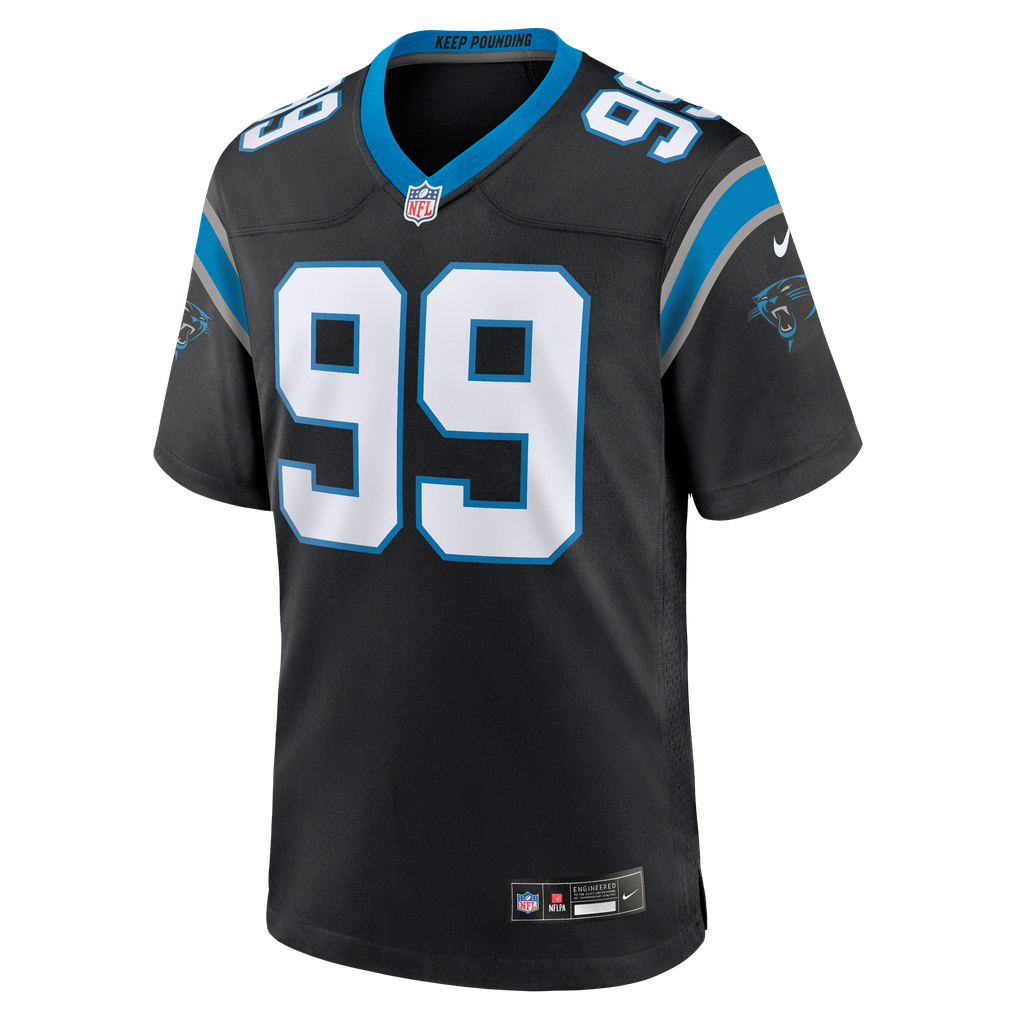 Men's Carolina Panthers Cam Jackson Black Team Game Jersey
