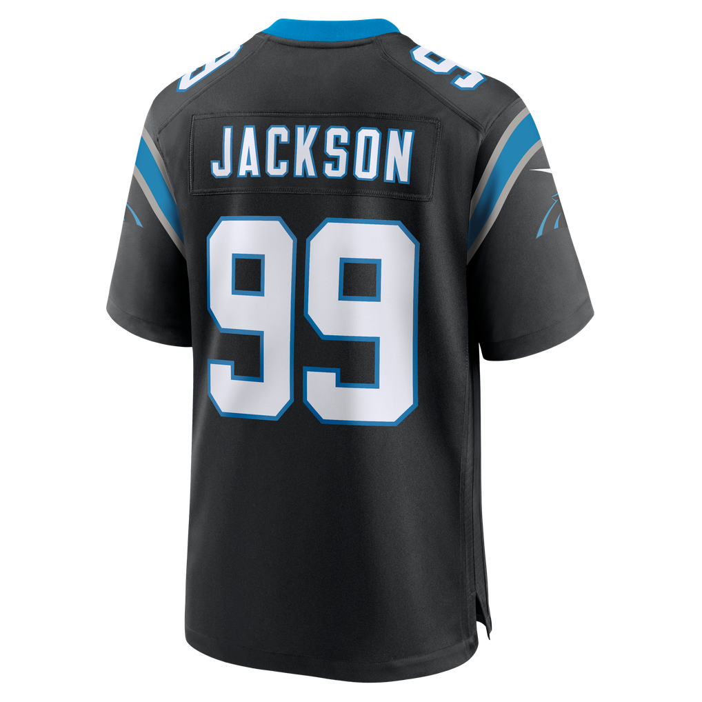 Men's Carolina Panthers Cam Jackson Black Team Game Jersey