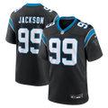 Men's Carolina Panthers Cam Jackson Black Team Game Jersey