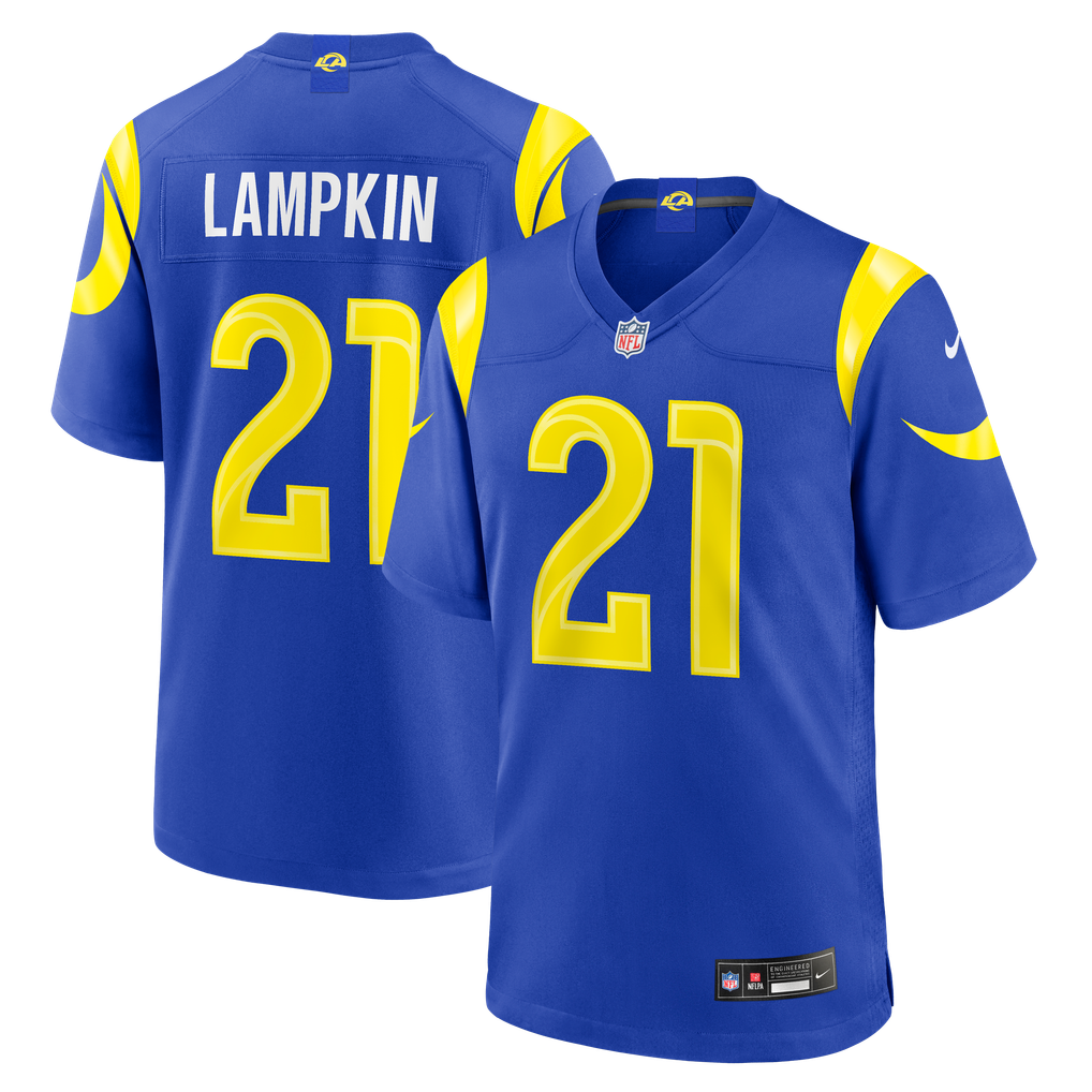 Men's Los Angeles Rams Cam Lampkin Royal Team Game Jersey