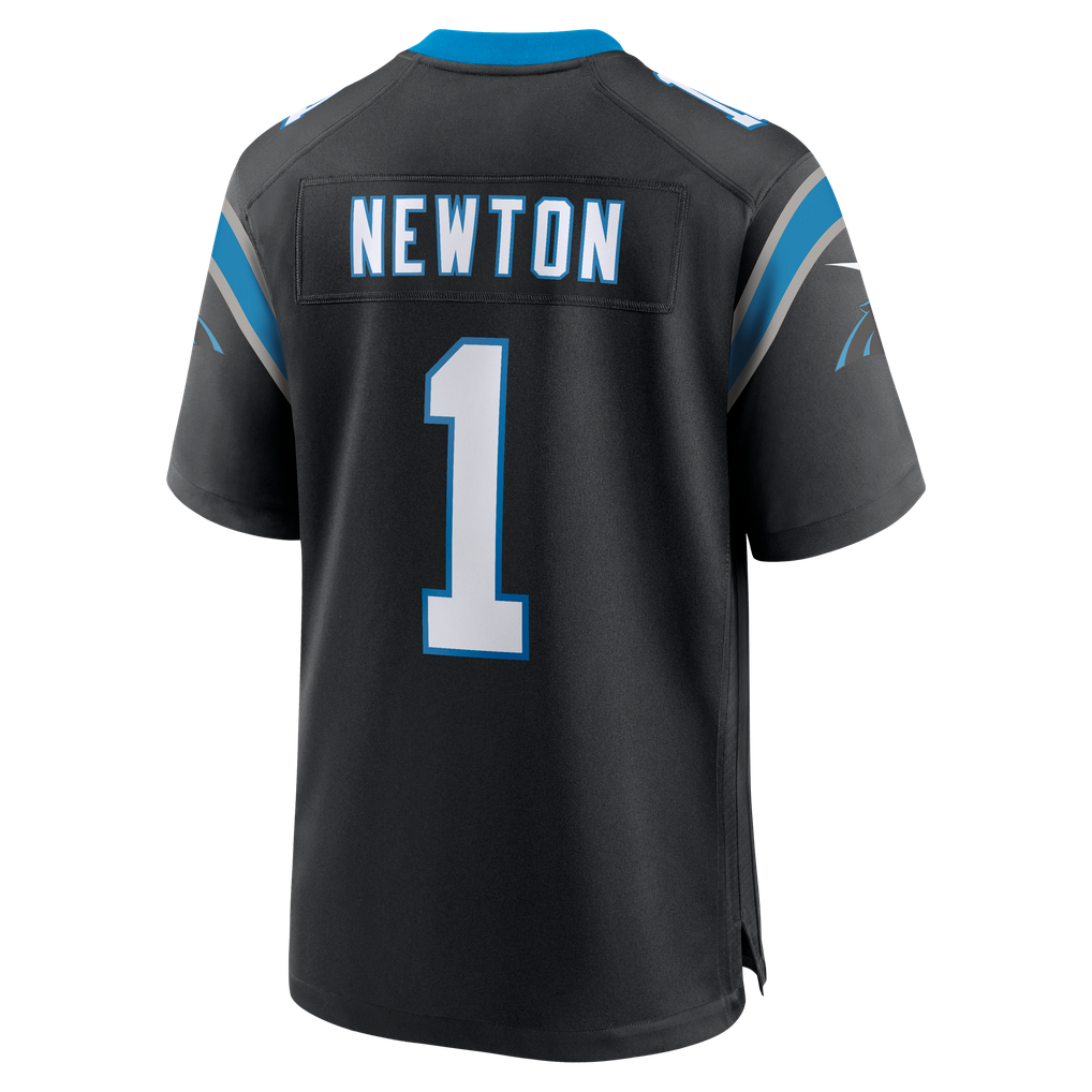 Men's Carolina Panthers Cam Newton Black Team Retired Game Jersey