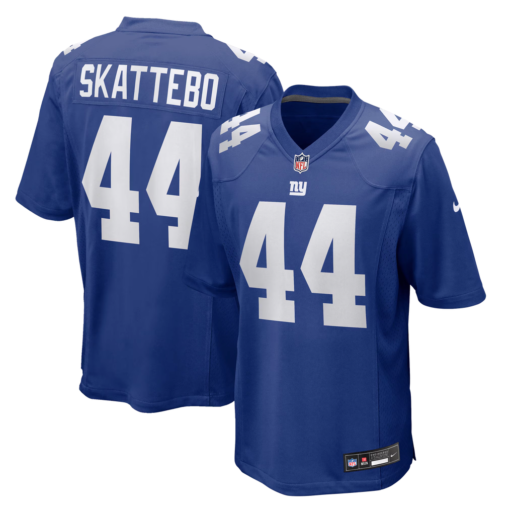 Men's New York Giants Cam Skattebo Royal Team Game Player Jersey
