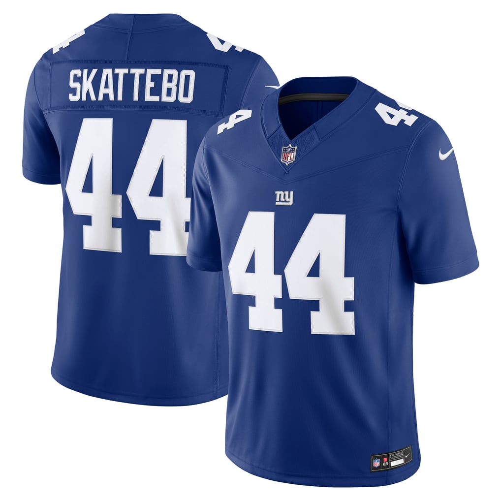 Men's New York Giants Cam Skattebo Royal Team Vapor F.U.S.E. Stitched Limited Jersey