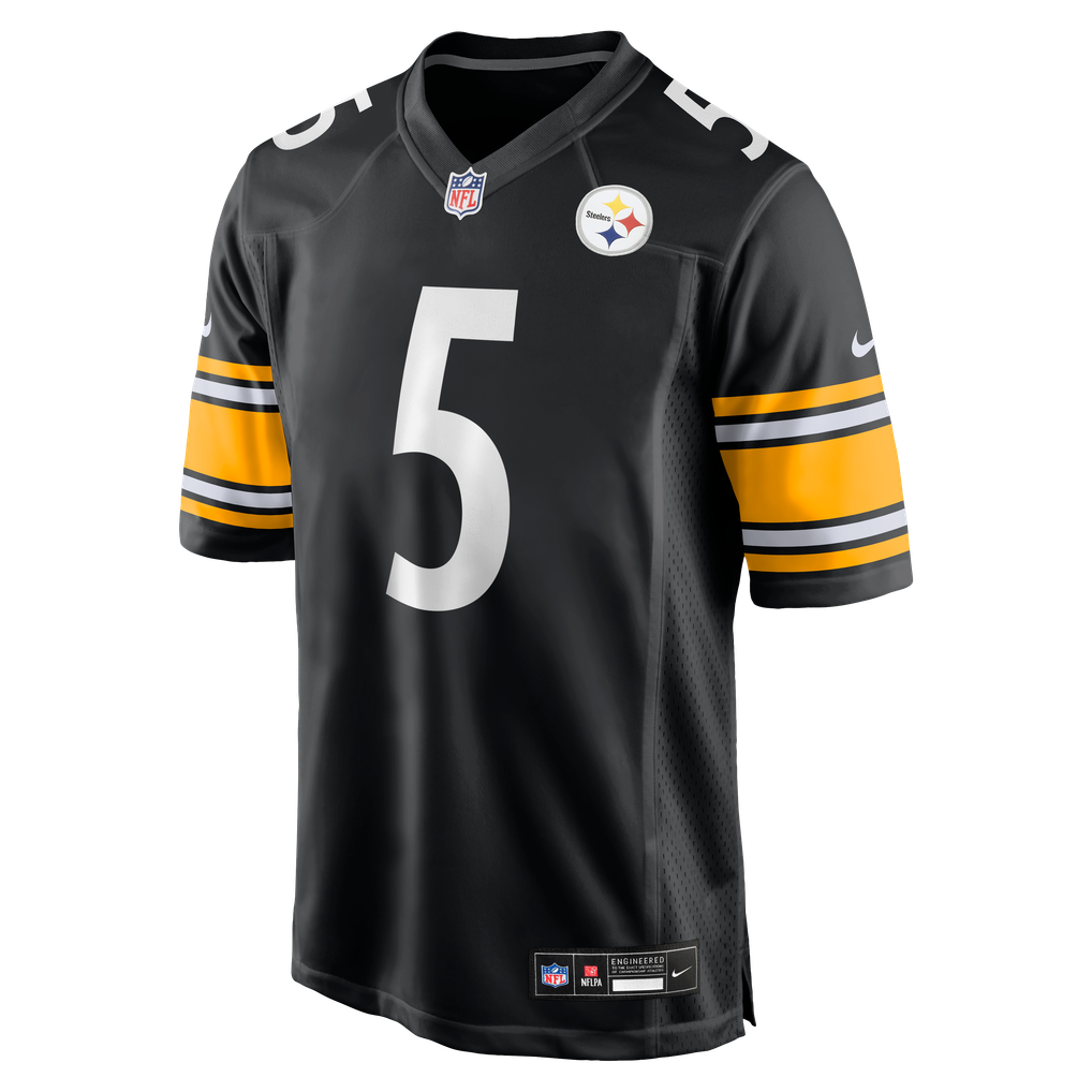 Men's Pittsburgh Steelers Cameron Johnston Black Game Jersey
