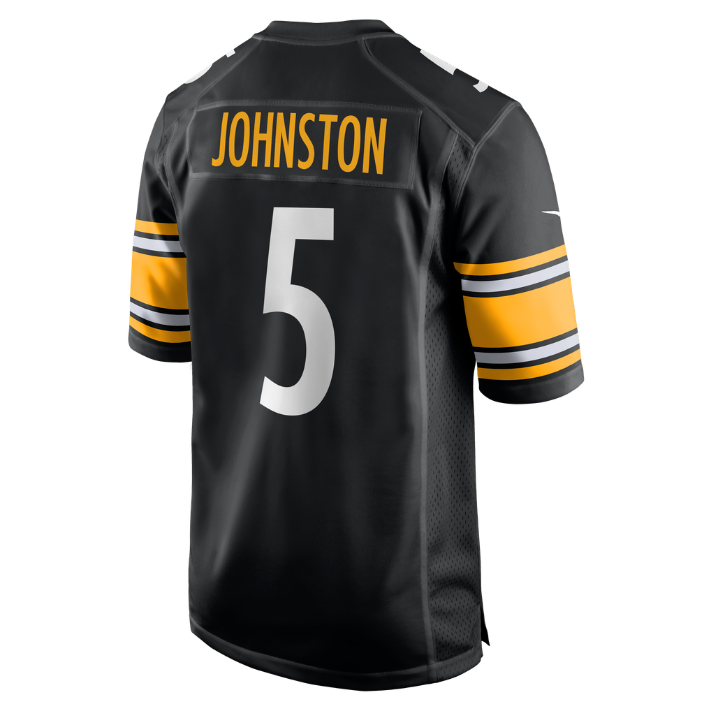 Men's Pittsburgh Steelers Cameron Johnston Black Game Jersey