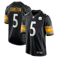 Men's Pittsburgh Steelers Cameron Johnston Black Game Jersey