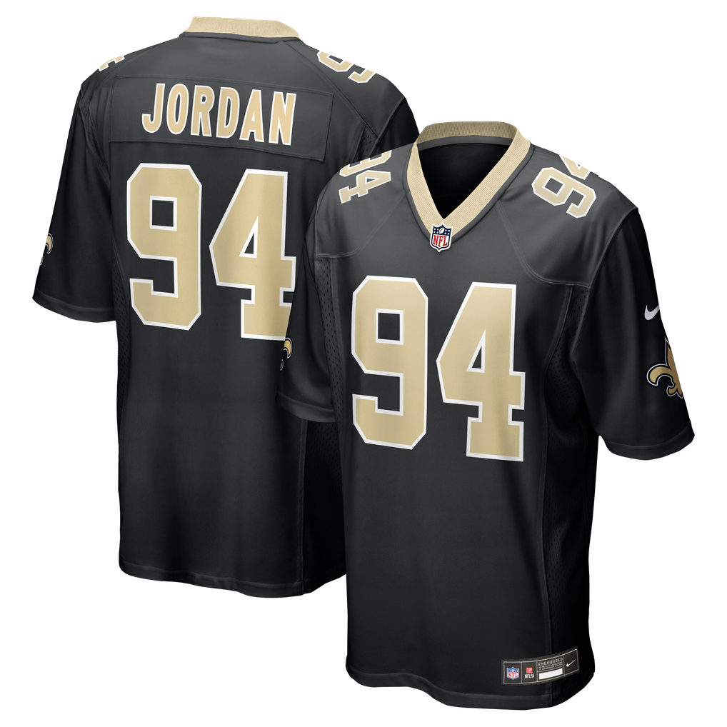 Men's New Orleans Saints Cameron Jordan Black Game Jersey