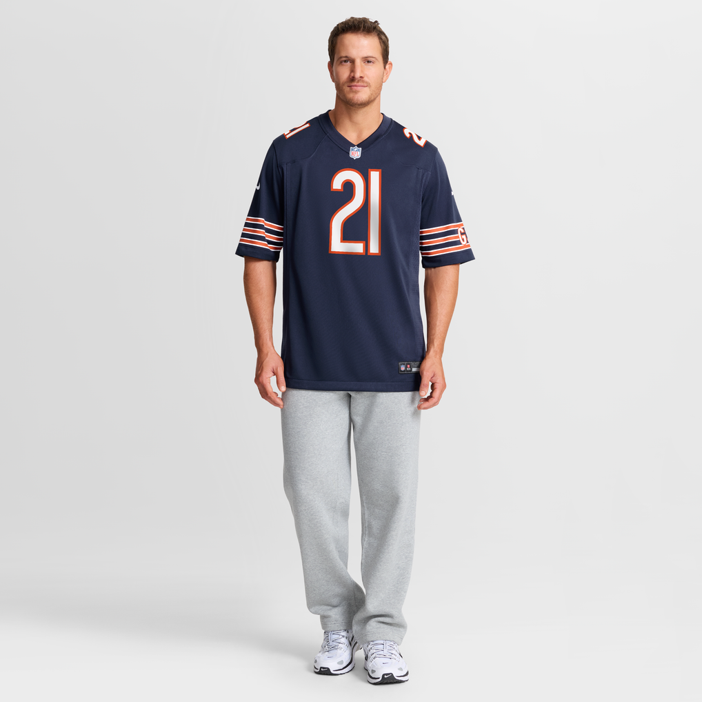 Men's Chicago Bears Cameron Lewis Navy Team Game Jersey