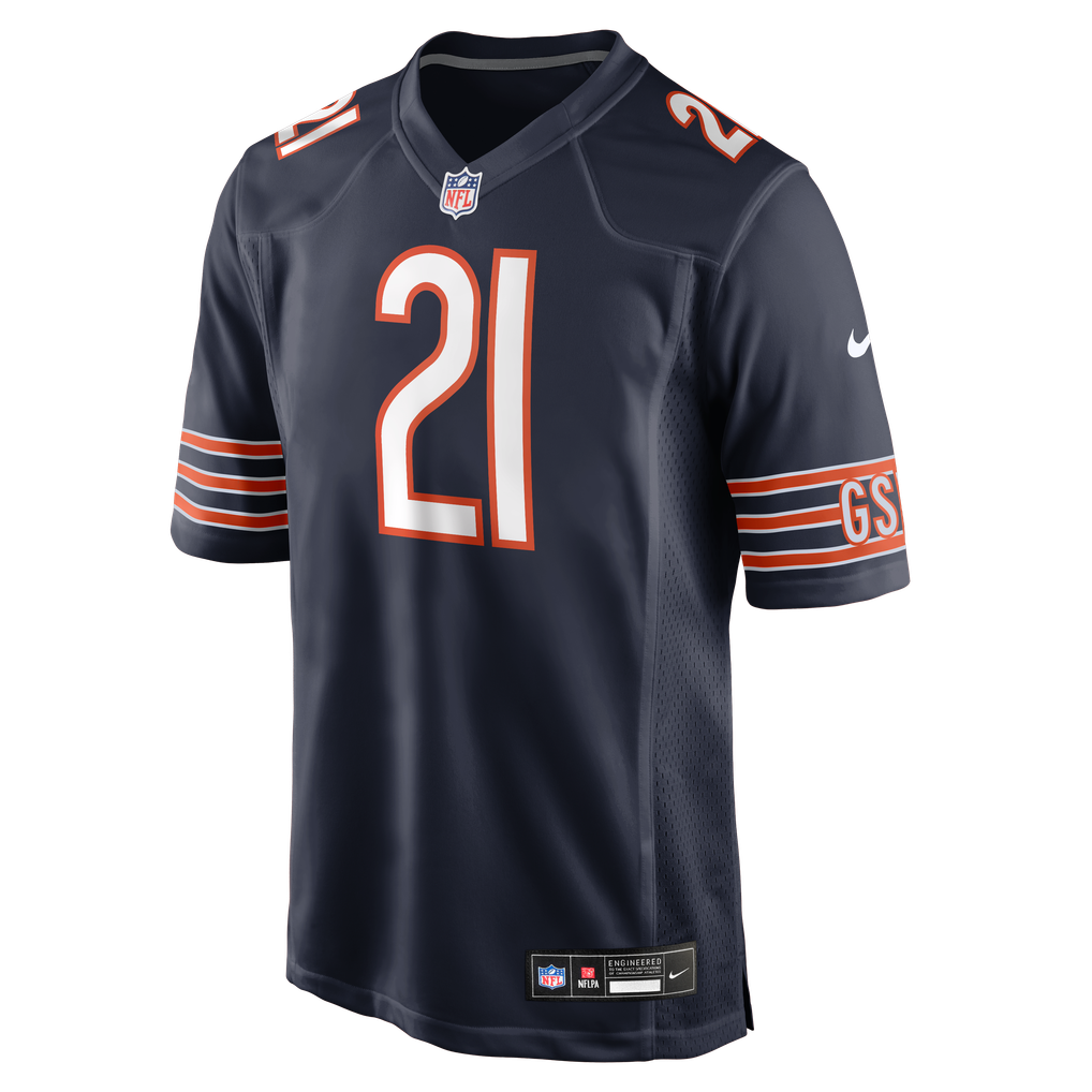 Men's Chicago Bears Cameron Lewis Navy Team Game Jersey