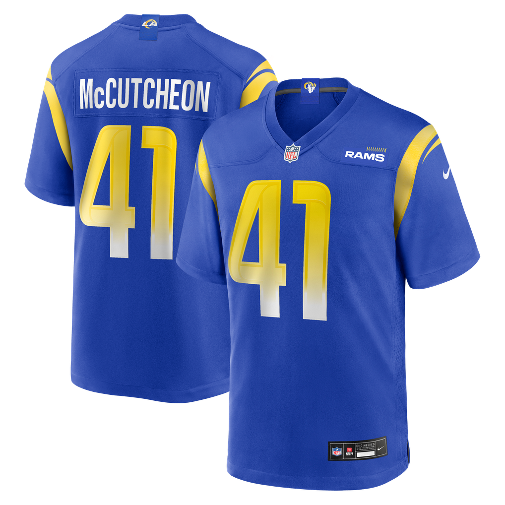 Men's Los Angeles Rams Cameron McCutcheon Royal Game Jersey