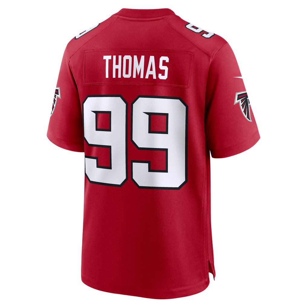 Men's Atlanta Falcons Cameron Thomas Red Team Game Jersey