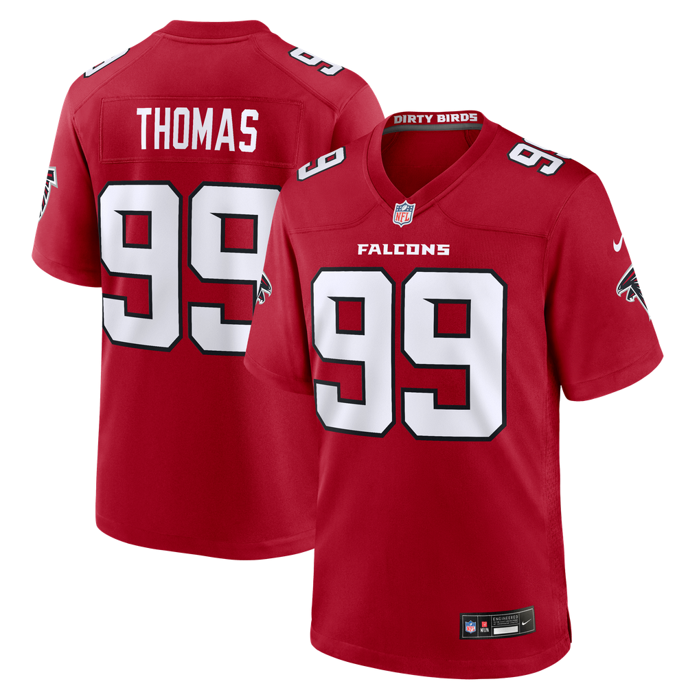 Men's Atlanta Falcons Cameron Thomas Red Team Game Jersey