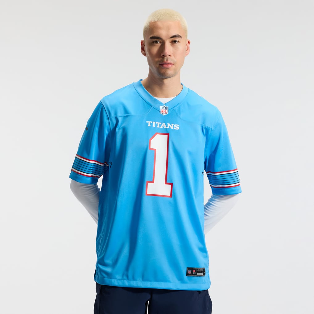 Men's Tennessee Titans Cameron Ward Light Blue Game Jersey