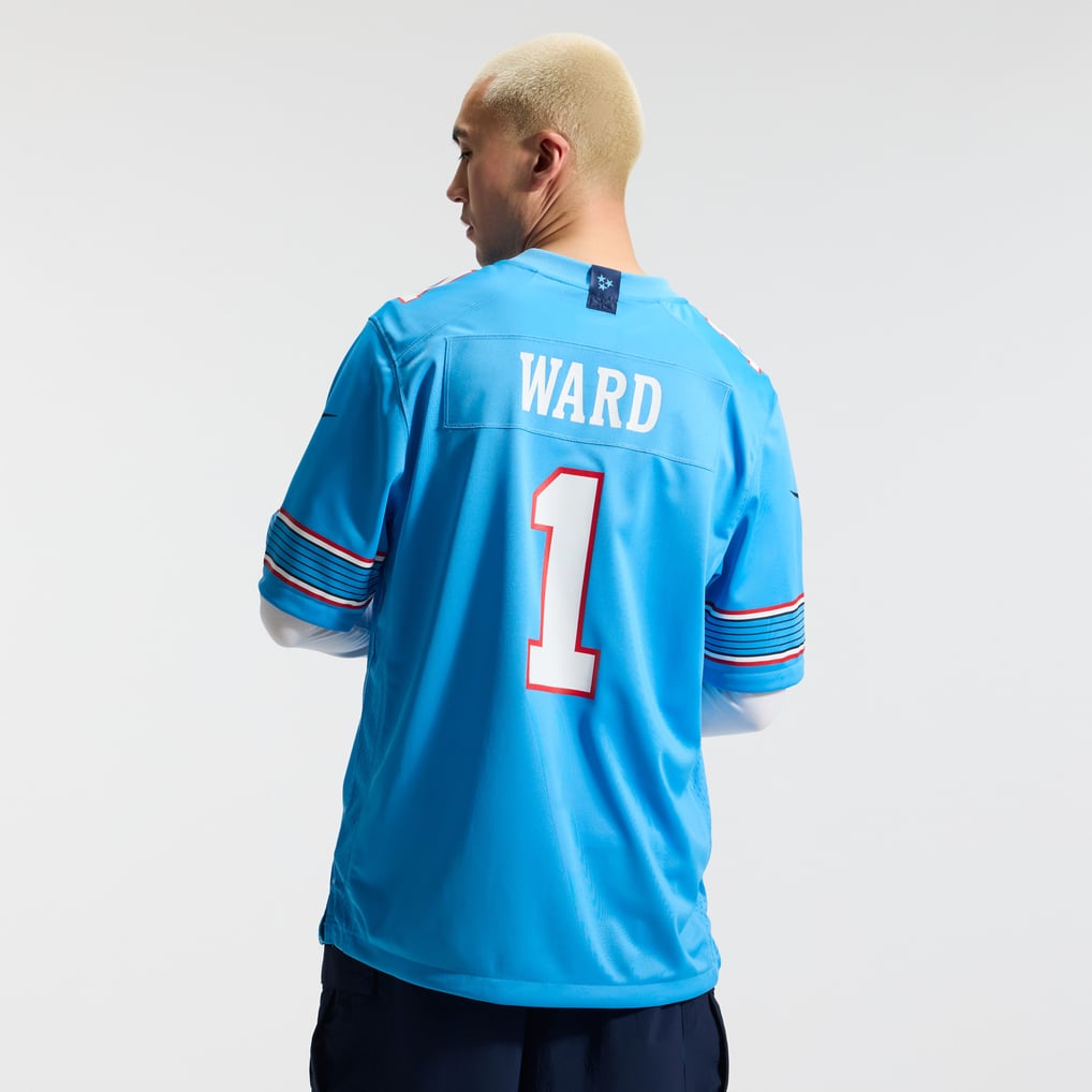 Men's Tennessee Titans Cameron Ward Light Blue Game Jersey