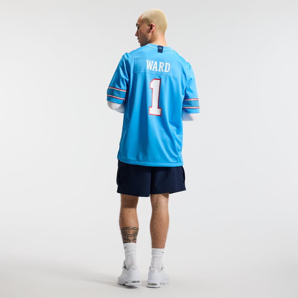 Men's Tennessee Titans Cameron Ward Light Blue Game Jersey