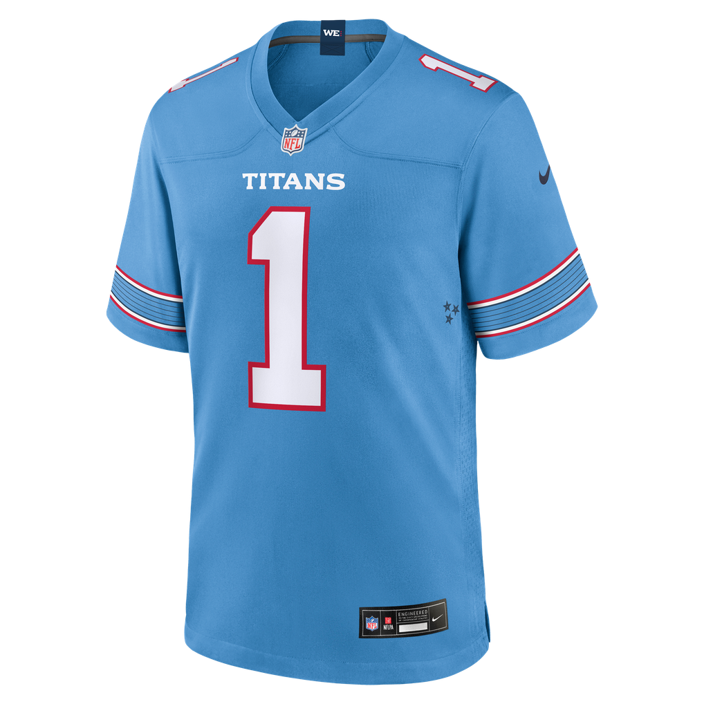 Men's Tennessee Titans Cameron Ward Light Blue Game Jersey