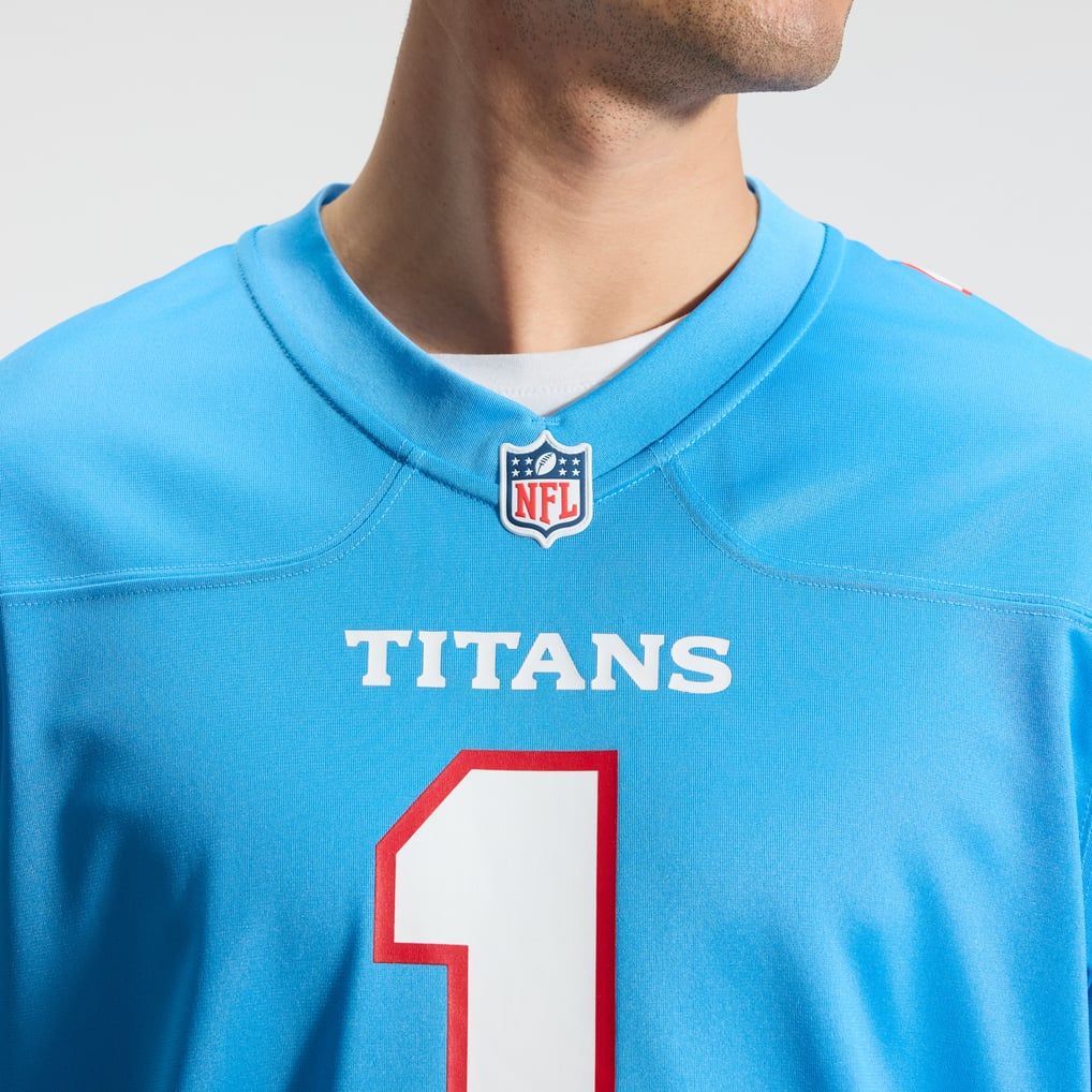 Men's Tennessee Titans Cameron Ward Light Blue Game Jersey